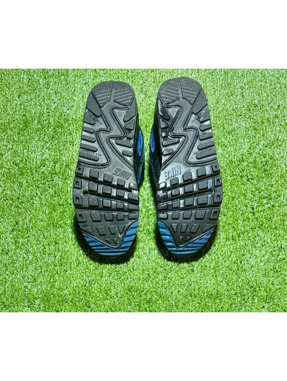 Nike Air Max 90 Black Blue Youth Size 4Y
